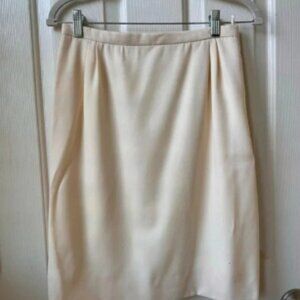 Vintage Valentino Boutique pencil Skirt cream Flawed size 10